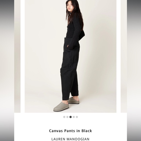 Lauren Monoogian Canvas Pants in Black - Picture 2 of 6